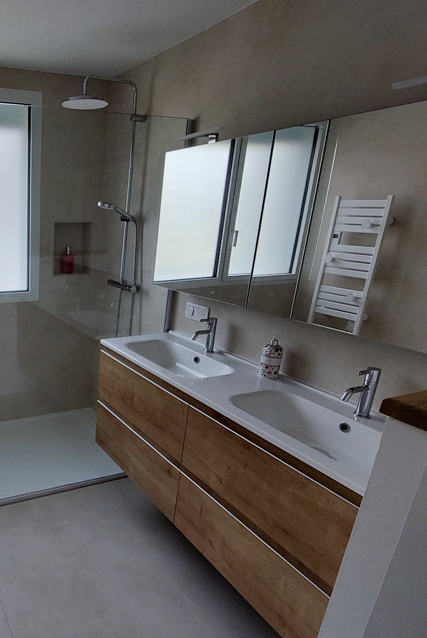 Rénovation salle de bain avec double vasque